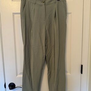 Loft Sage Green Cuffed Pants